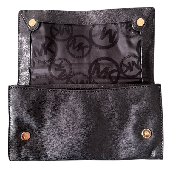 Michael Kors Black Clutch with Gold Chain - Picture 2 of 6